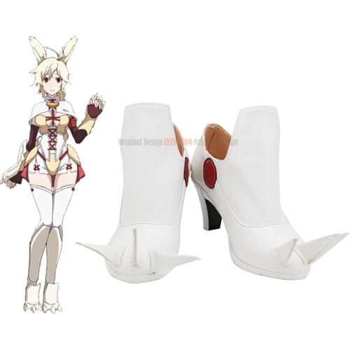 Nashetania Customized Shoes Cosplay Rokka no Yuusha Nashetania Cosplay Boots White Shoes Halloween Party Cosplay