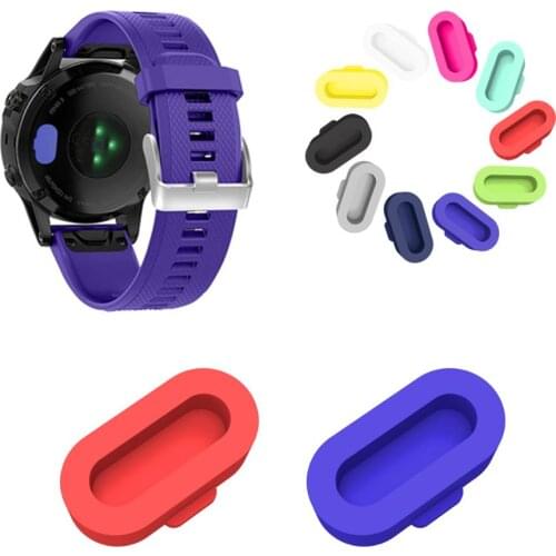 10 Colors Silicone Dustproof Plug Cover Case for Garmin Vivoactive 3 4 4S Fenix 6 6S 6X 5 5X 5S Forerunner 935 Watch Accessories