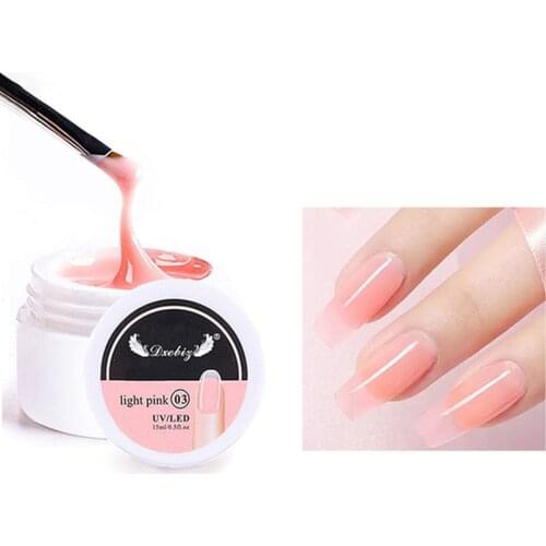 4 Colors 15ml Lasting Nail Extension Gel Canned Shiny Durable Free Paper Extension Uv Phototherapy Nail Art Accessories