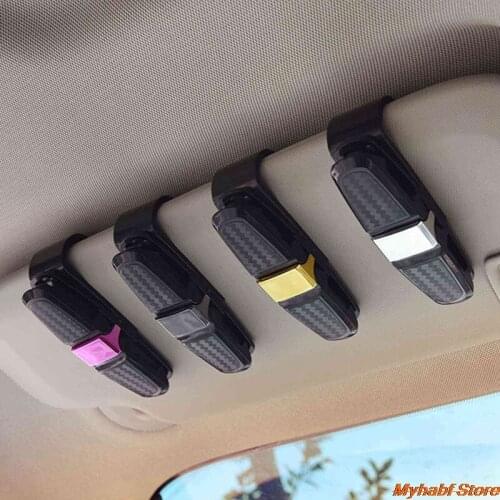 1pc Universal Car Sunglasses Holder Clip Receipt Ticket Card Storage Clip Auto Sun Visor Glasses Fastener Eyeglasses Clip Holder