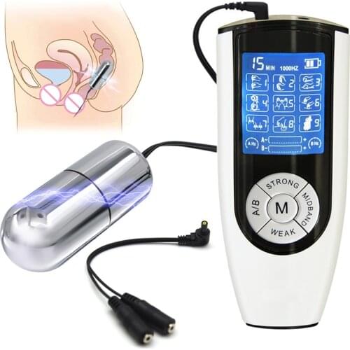 Strong Electric Shock Vaginal Plug Jump Eggs Clit Massager Stimulator Dildo Vibrator Anal Butt Plug Female Masturbation Sex Tool
