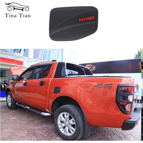 Exterior Fuel Tank Cover Matte Black ABS Plastic Gas Cover 4X4 Car accessories For Ford Ranger T6 T7 T8 2012-2020
