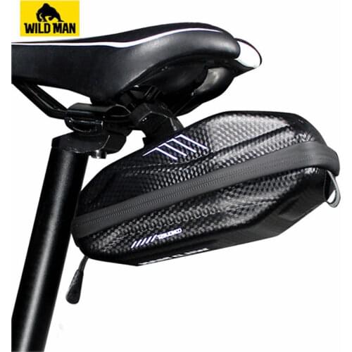 WILD MAN Rainproof Bicycle Saddle Bag Cycling Rear Bag Bike Seat Bag Cycle Seatpost Bag Mtb Accesorios Can Hang Taillight