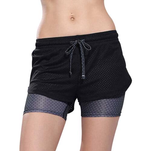 Womens Running Shorts 2 In 1 Running Tights Short 2016 Womens Gym Cool Woman Sport Short Fitness Running Shorts