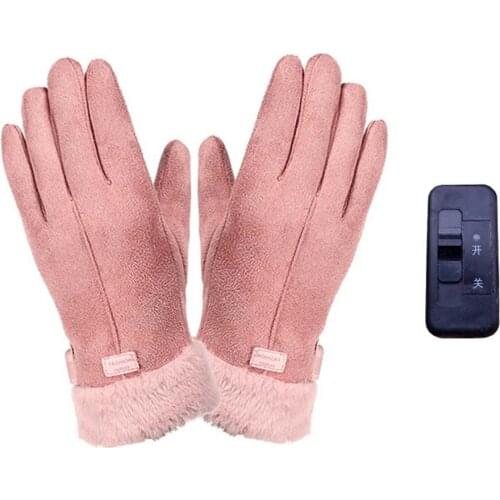 Winter Electric Heated Gloves Windproof Cycling Warm Heating Touch Screen USB Powered Heated Gloves For Women Skiing Sports