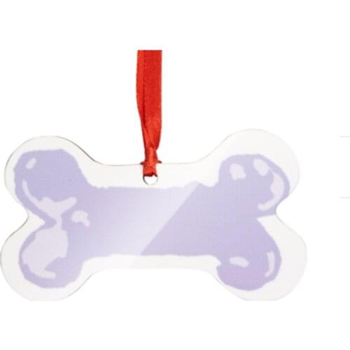 10Pcs/lot Diy Wooden Pendant Santa Tree Hanging Custom Logo Decorative Sublimation Blank Mdf Bone Shape Ornament