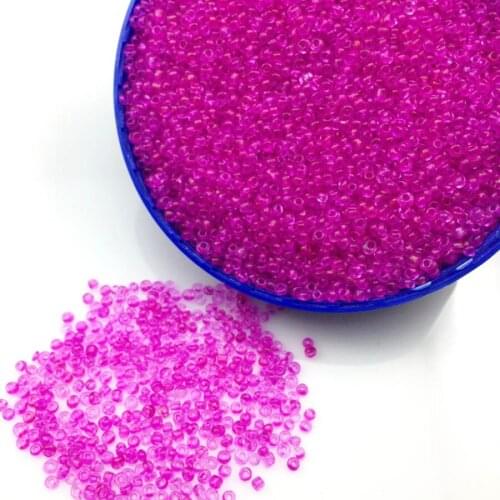 16g 1000pcs 2mm Rose Pink Transparent Round Loose Spacer Beads Cezch Glass Seed Beads Handmade Jewelry Making DIY Garment Bead