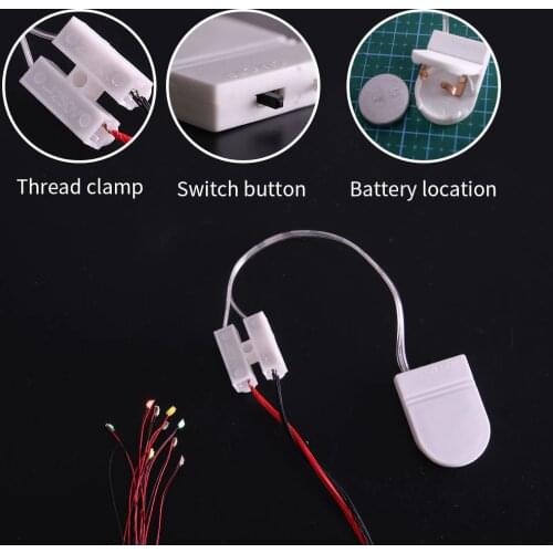 3pcs Button Coin Cell Battery Power Bank Cases 3V With ON-OFF Switch With Wire Lead