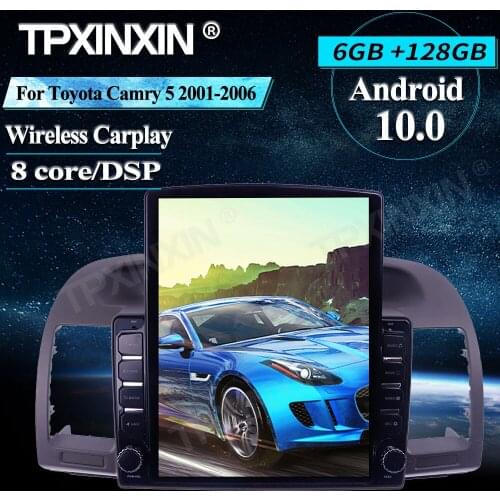 6+128 For Toyota Camry 5 2001-2006 Tesla Car Multimedia Player Android Wireless Carplay Stereo Receiver Radio Car GPS Navigation