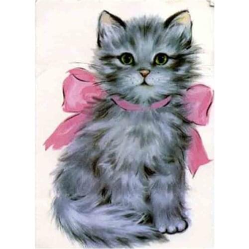 Kexinzu Full Square Round Drill 5D DIY Diamond Painting "Cartoon Animal Cat" 3D Embroidery Cross Stitch Mosaic Home Decor Gift