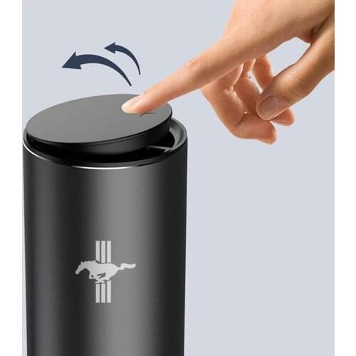 Alloy Car Trash Can Auto Organizer Storage Bag Ashtray For Ford Mustang Fiesta Fusion Mondeo Ranger Transit Shel Car Accessories