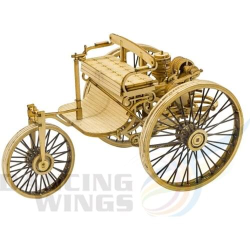 Wooden Toys Building DIY Craft Wood Furnishing Christmas Gift Present Static Model Kit Car Vintage II