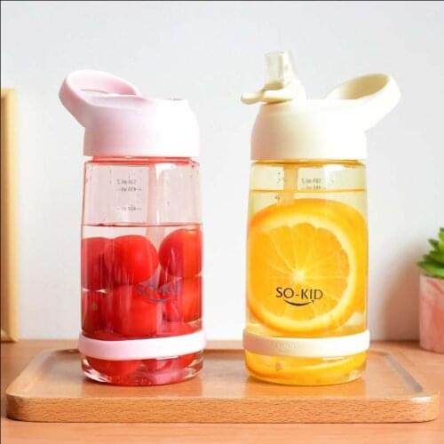 550ML Feeding Cup Baby Bottle with Straw Portable Spill Proof Children Cup Plastic Bottle for Kids Drinking Water Tumbler