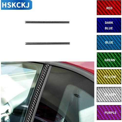For Camaro 2010-2015 Multiple Color Carbon Fiber Stickers B Pillar Door Post Window Pillars Trim Tuning Exterior Car Accessories