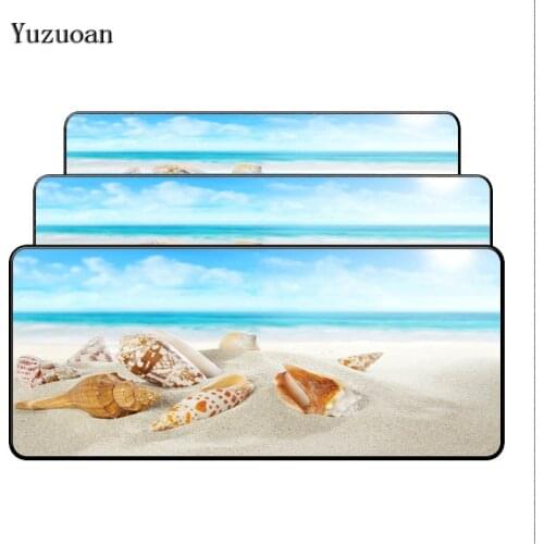Mairuige Beaches Sand Marine Shells Gaming LOL Mouse Pad Speed Laptop Keyboard Mats Extended Large Size 900x400x3mm Dropshipping