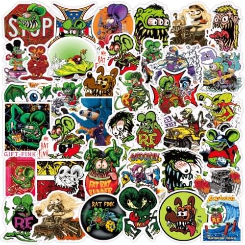 10/30/50pcs/pack Classic Movie Tales of the Rat Fink Stickers Flakes For Motorcycle Notebook Computer Childrens Toys Guitar Car
