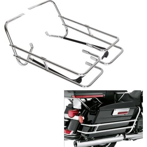Motorcycle Saddlebag Guard Bar Bracket Fit For Harley Touring Electra Glide Road Glide Road King FLHT FLHR 1997-2008 2007 2006