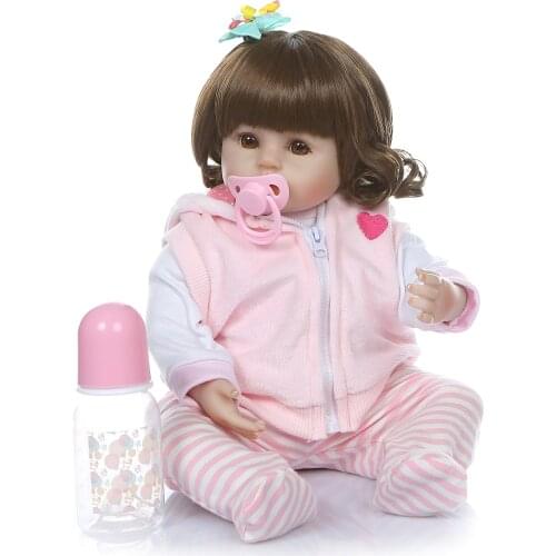 48cm Like Alive Reborn Baby Doll Toddlers Cute Long Hair Princess Boneca Bebe Silicona Menina Toys for Girls Kids Birthday Gift