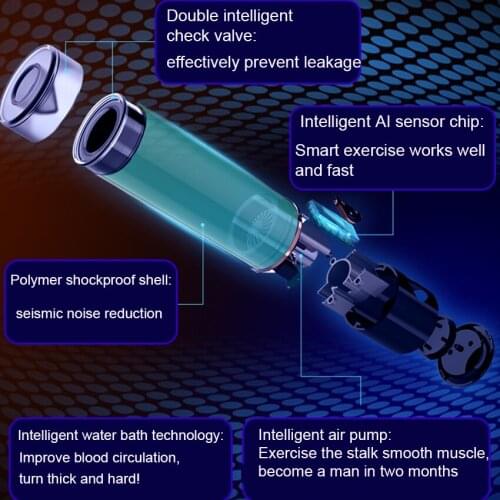 Male electric masturbation cup penis enlargement pump air vacuum pump penis extender water sex toys sucking cup adult products