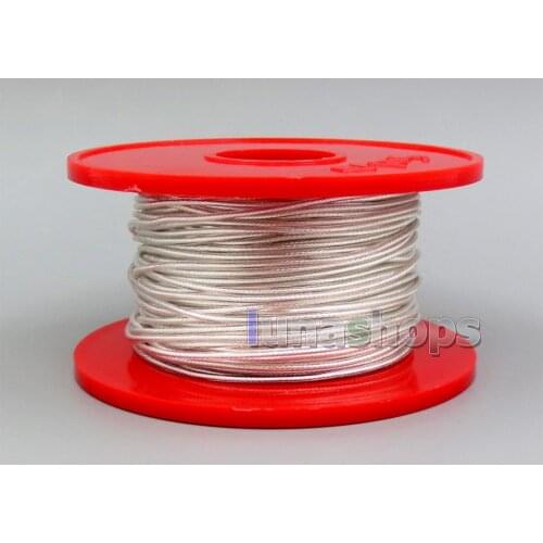 LN006223 10m 7*0.1mm Pure Silver + Gold + Palladium Alloy Earphone DIY Custom Cable (Not Telf) Diameter OD:1.2mm