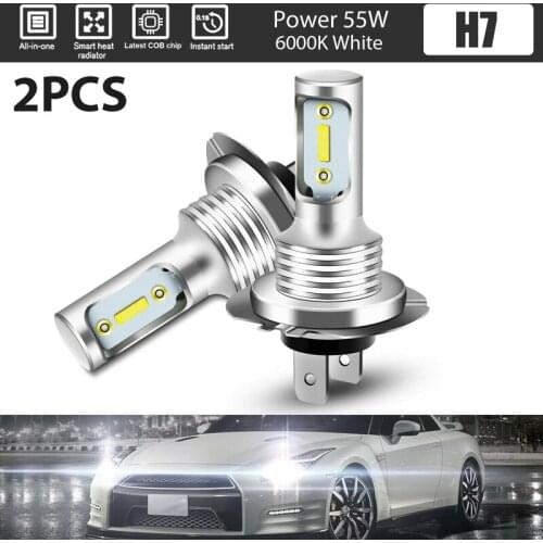 NEW-2X H7 LED Headlight 6000K Super White 110W 8000LM Headlight Kit Fog Light Bulbs Kit High Low Beam