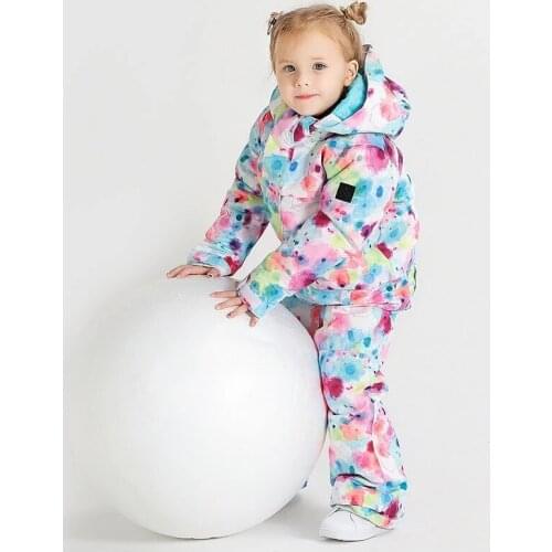 2020 New Kids Ski Suit Waterproof Girls Snow Set Pants Winter Outdoor Sports One Piece Skiing And Snowboarding Jacket Child