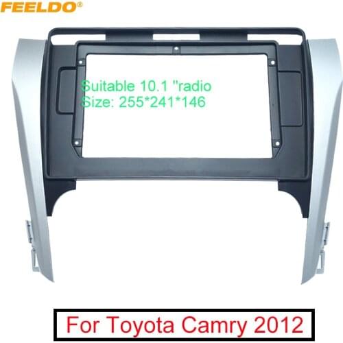 FEELDO Car Audio 2Din Fascia Frame Adapter For Toyota Camry 2012 10.1" Big Screen CD/DVD Player Fitting Panel Frame Kit
