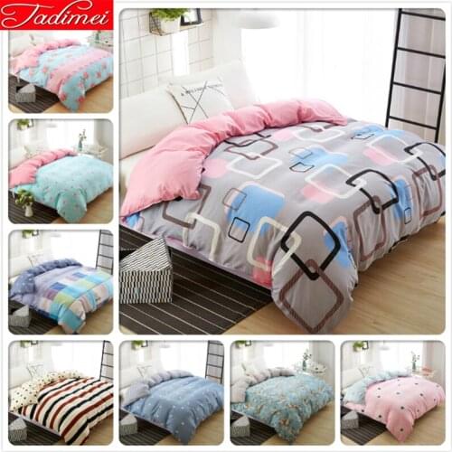 Single Twin Full Double Queen King Big Size Duvet Cover Quilt Comforter Bed Bedding Bag Soft Cotton Bedspreads 150x200 180x220cm