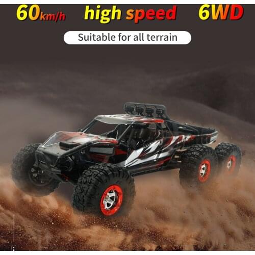 RC Off-road Car 1:12 2.4G RC Car 60km/h High Speed Car 6WD RTR with Brushless Motor 2 Battery Toys for boy