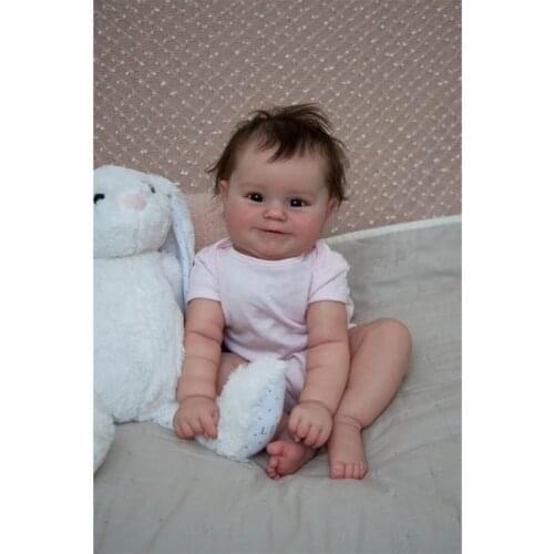 20" Realistic Baby Reborns Doll Smiling Newborn Doll Lifelike with Clothes Hair