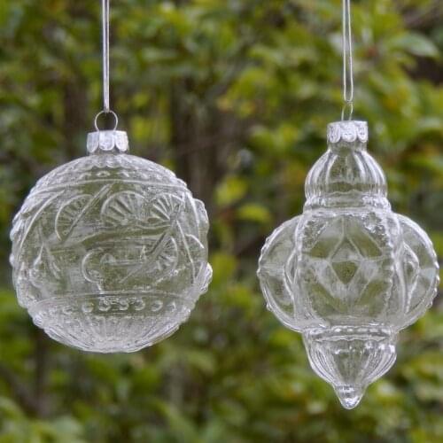Christmas tree ornament pendant transparent glass Christmas ball