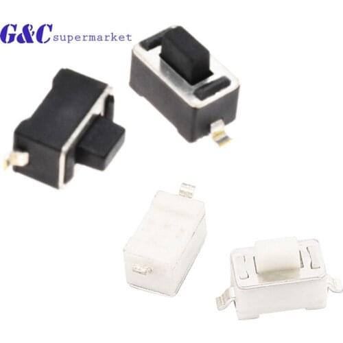 50PCS 3*6*5mm SMD Tact light touch switch 2 pin side button Micro button diy electronics