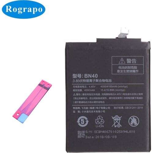 4000mAh BN40 Mobile Phone Replacement Battery For Xiaomi Redmi 4 Pro Prime 3G RAM 32G ROM Edition Redrice 4 Hongmi 4 Batteries