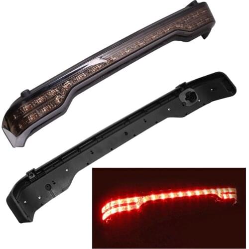 Cafe Racer Motorcycle Tour Pak Brake Turn LED Tail Light Lamp Smoke Turn Signal Light Fit For Harley Electra Glide 14-19