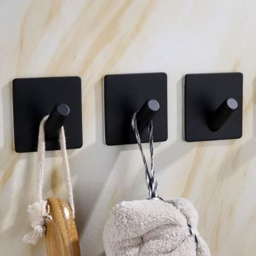 SUS304 Stainless Steel Robe Hooks Kitchen Bathroom Wall Mounted Oblique Coat Hook Shower Ball Key Towel Hanger 4 Per/Lot