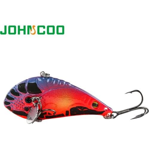 JOHNCOO 65S Sinking Vibration Fishing Lure Hard Plastic Artificial Bait Wobbler VIB Lure Crankbait