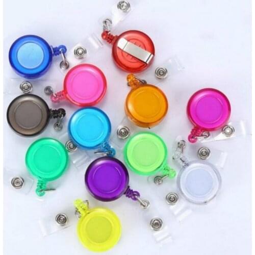 10Pcs/lot Retractable Badge Reel for Name ID Card Holder Work Tag Bank Bus Card Holder for School Office Company Supplies
