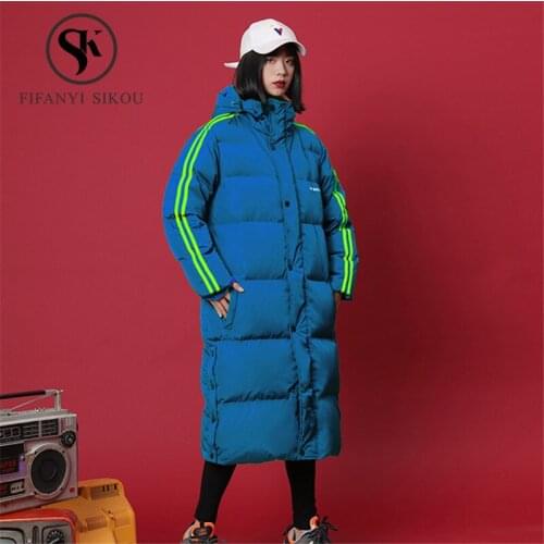 Winter Jacket Women Streetwear Hooded Long Coat Thick Warm Parka Womens Plus size High quality Fashion Cotton Padded Winter Coat