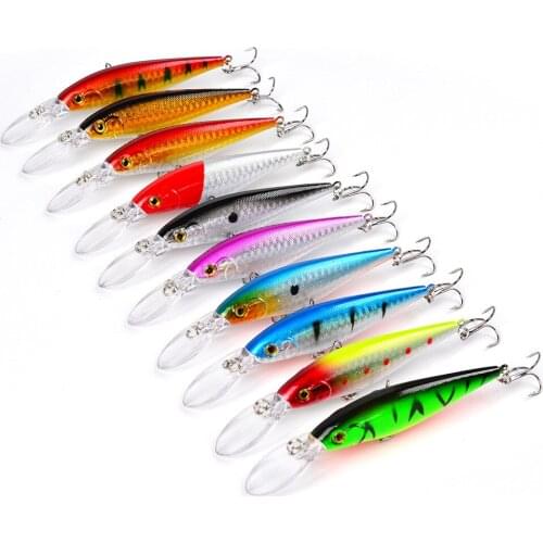 NEW 11cm 10.5g Hard Bait Minnow Streak Fishing Lures Bass Fresh Water Hook Diving Perch Wobbler Fishing bait 1PCS