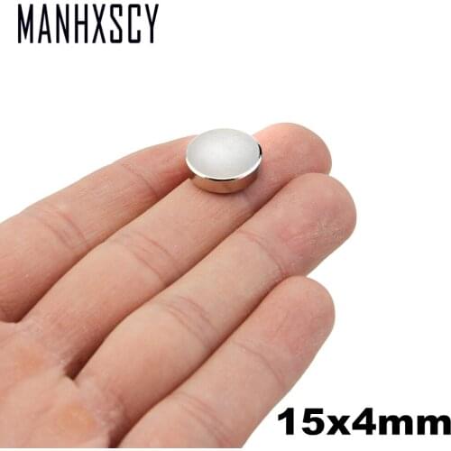 100pcs Neodymium N35 Dia 15mm X 4mm Strong Magnets Tiny Disc NdFeB Rare Earth For Crafts Models Fridge Sticking magnet 15x4mm
