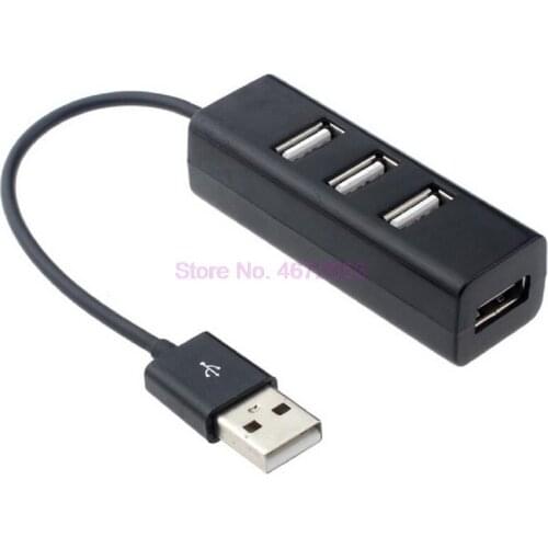 100pcs New Mini USB 2.0 Hi-Speed 4 Port USB Hub Splitter Hub Adapter For PC Computer For Portable Hard Drives