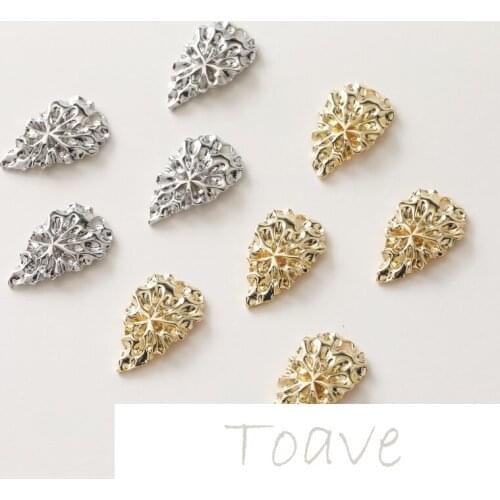 14K gold-covered water ripple peach heart pendant diy earrings hand-made material accessories