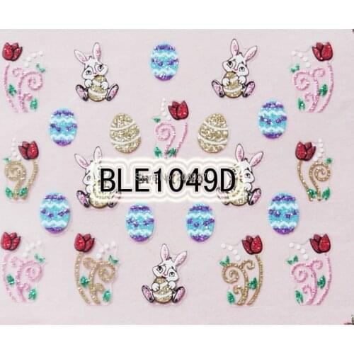 2PCS BLE1049D Nail Art Cute Cartoon Easter Sticker Nail Art Sticker