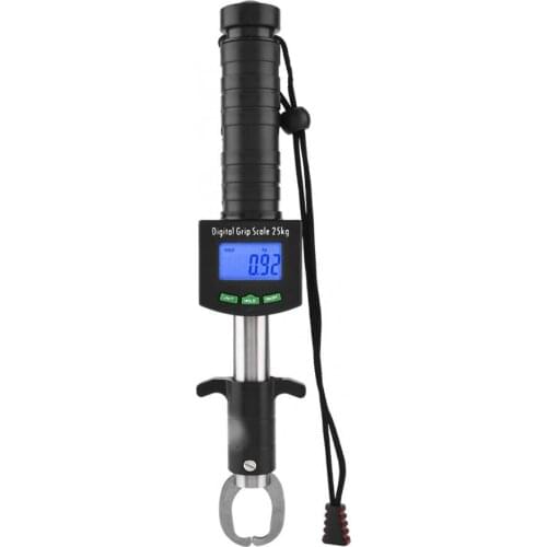 3 in 1 Digital Fish Grip Scale 25kg/55lb Fish Lip Gripper Grabber with 1M Tape Measure Fishing Tackle Grip Gripper Pliers Tool