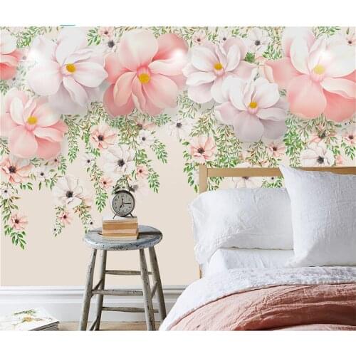 3d wallpaper custom photo Flowers hand-painted watercolor rattan living room Home decor 3d wall murals wallpaper for walls 3 d