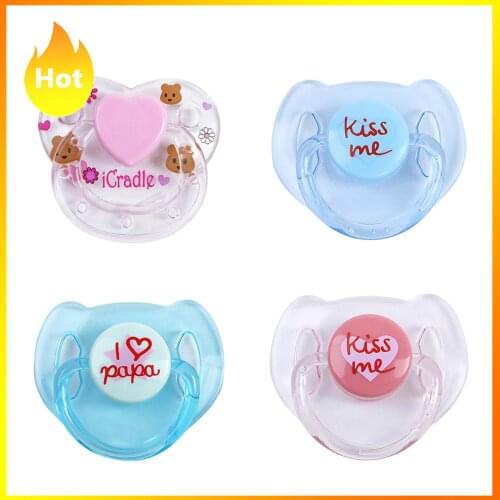 4Pcs/Lot Reborn Doll Supplies Magnet Pacifiers Lifelike Reborn Baby Dolls Accessories Magnetic Nipples Toys for Kids