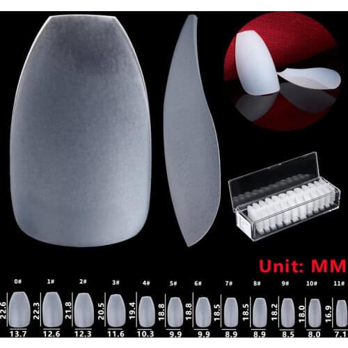 500pcs Ultra Thin Curved Matte False Nails Short Coffin Fake Nail Finger Artificial Nail Art Tips Salon DIY Practice NDK-QT-C05