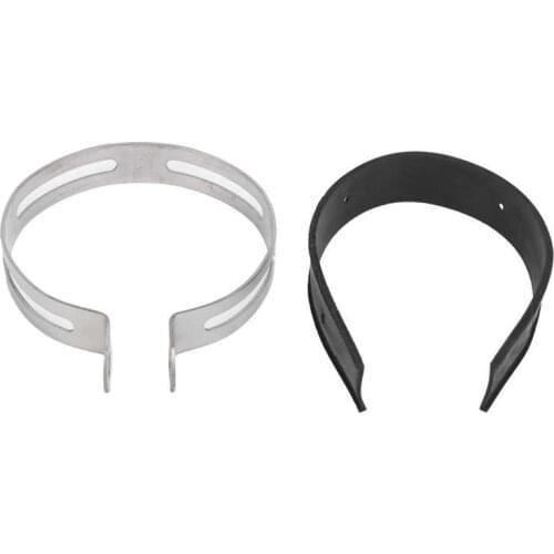 Automobiles uitlaatsierstuk auto Motorcycle Exhaust Pipe Clamp Fixed Stainless Steel Clip with Rubber Strip Universal