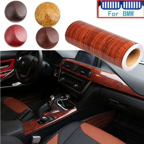 Wood Grain Car Waterproof Automobiles Vinyl Film Stickers For Bmw E90 E39 E46 E91 F30 G20 E60 F11 F10 F07 G30 E53 Series 1 2 4 6