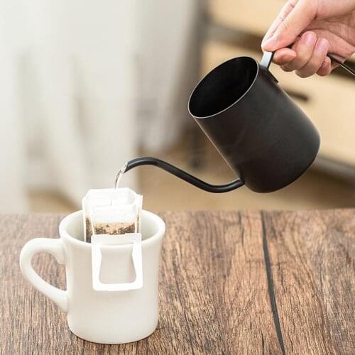 250/350ml Stainless Steel Kettle Long Spout Pour Over Teapot Coffee Pot Maker Kitchen Coffee Tea Tool Coffee Pots With Lid Drip